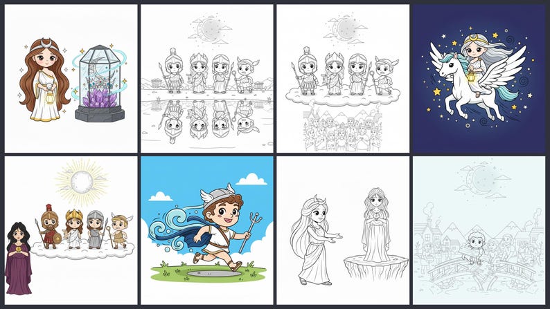 Moon Crown Legend| A Mythical Coloring Journey Inspired by the Gods of ...