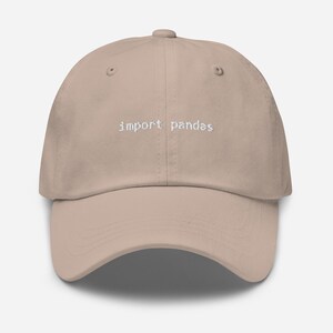Import Pandas Python Data Science Embroidered Hat