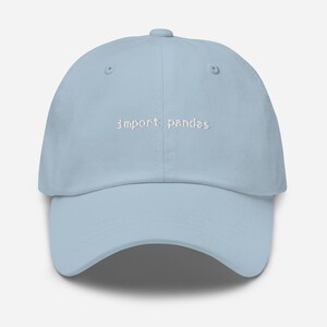Import Pandas Python Data Science Embroidered Hat
