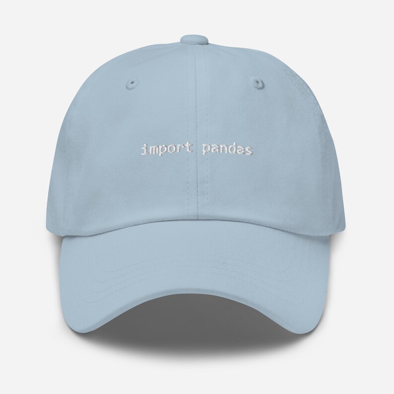 Import Pandas Python Data Science Embroidered Hat