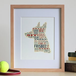 Letterpress Wall Art Typographic Dog Art Print image 1