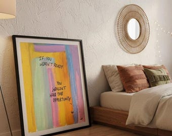 Inspirational Quote Abstract Art Print | Motivational Home Decor (Digital Download)