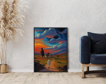 Surreal Astronaut Print, Cosmic Landscape Art (Digital Download)