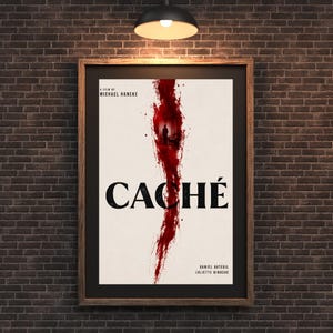 Cache (Hidden) Poster | Michael Haneke Movie Poster | Minimalist Film Print | Alternative Cinema Wall Art | Digital Download