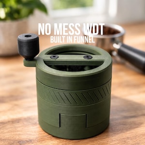 Espresso WDT Tool with Built-In Funnel – 54mm Coffee Distribution Tool – Spirographic Espresso Prep Tool – Fits Breville Portafilter