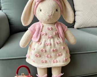 Coquette Bow Bunny Crochet Pattern – Amigurumi Rabbit (PDF Pattern)