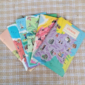 Vintage National Geographic Around the World Program | 50s 60s World Countries Booklets | American Geographical Society