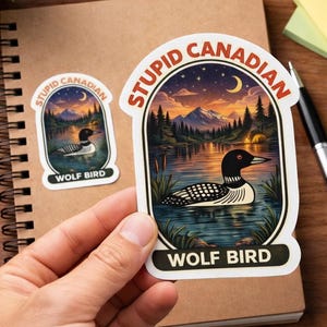 Stupid Canadian Wolf Bird Sticker | Heated Rivalry Sticker, Heated Rivalry,  Hockey Romance,