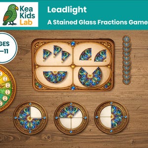 Printable Fractions Game for Kids Ages 7–11 | Fraction Equivalence Math Activity | Leadlight