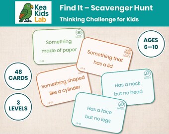 Printable Scavenger Hunt for Kids | Indoor Thinking Challenge (Ages 6-10)