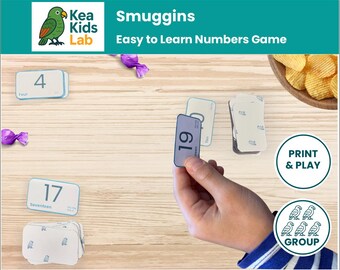 Printable Number Card Game Ages 5–8 | Early Math Sequencing & Counting Game | Smuggins