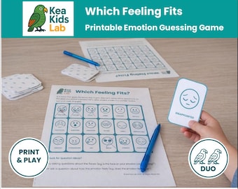 Printable Emotion Guessing Game for Kids Ages 6–10 | Which Feeling Fits?