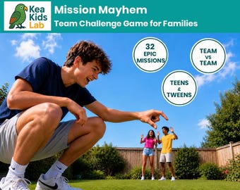 Mission Mayhem Team Challenge Game – Printable Party Game for Tweens, Teens, Families (Digital Download)
