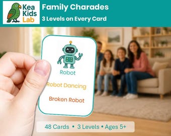 Family Charades Cards | Printable Party Game |  Ages 5+