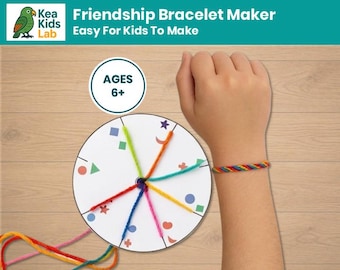 Friendship Bracelet Printable for Kids | Easy Kumihimo Template | Classroom Craft | Instant Download