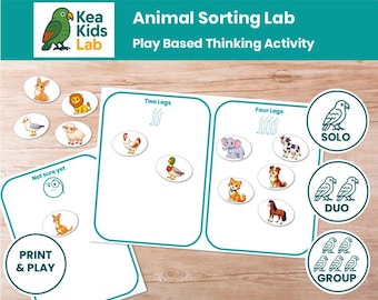 Preschool Animal Sorting Game – Classification Activity for Ages 3-5 (Printable)