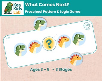 Printable Dinosaur Pattern Matching Game for Preschool Ages 3–5 | Pattern Builder