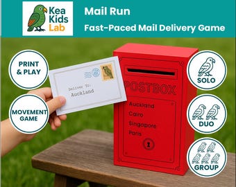 Mail Run Geography Game – Kids World Cities Literacy Activity (Printable PDF)