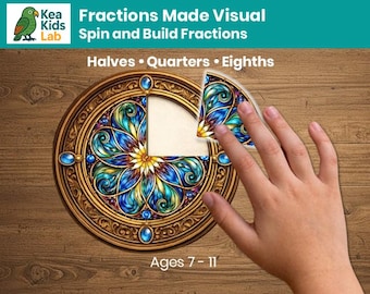 Printable Fractions Game for Kids Ages 7–11 | Fraction Equivalence Math Activity | Leadlight