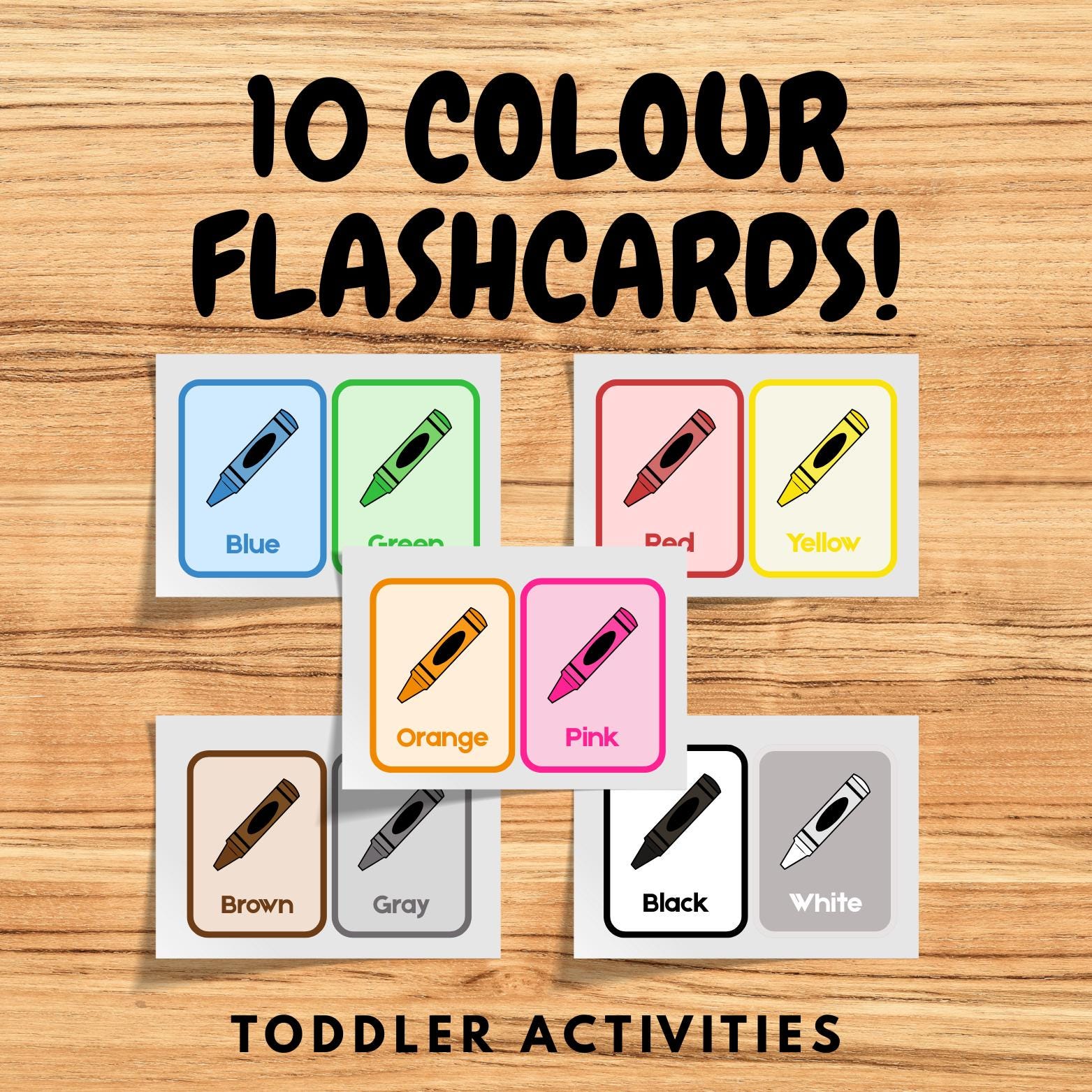 10 Toddler Colour Flashcards Printable | Toddler and Preschool ...