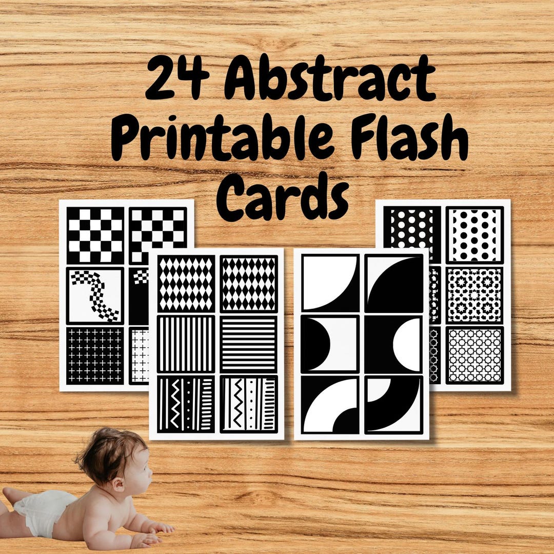 High Contrast Flash Cards | Black and White Baby Sensory Visual ...