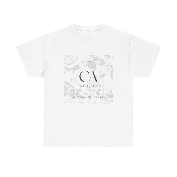 Casa Amore Brand Unisex Tee | Chic Vintage Graphic Tee, Floral Classy T-Shirt | Casa 001