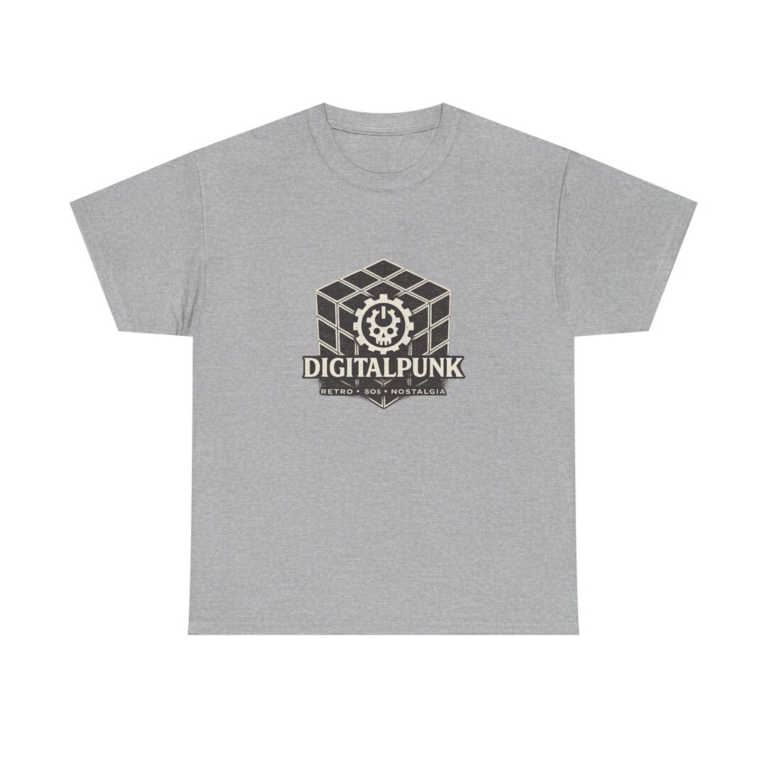 Digital Punk Cube Logo T-shirt | Tech Cyberpunk Graphic Tee - Etsy