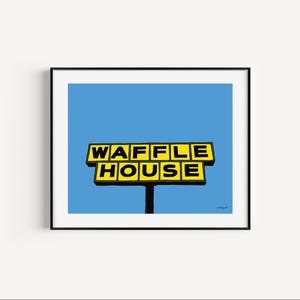 Waffle House Art Print - 8 x 10 Inches