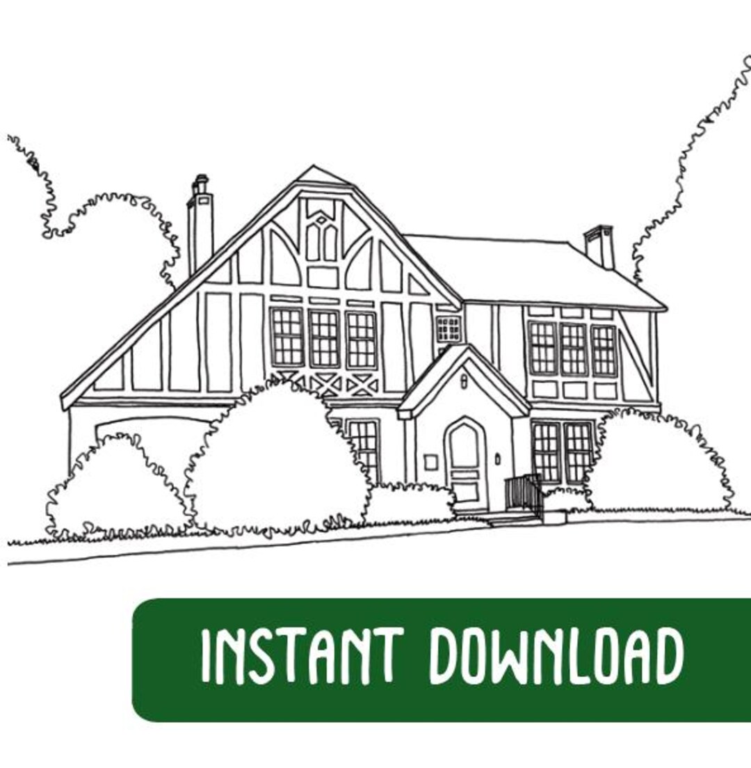 Eudora Welty House Print - Black and White - Hand Illustrated - Jackson ...