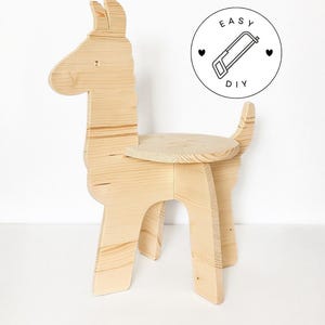 Easy Wood DIY: Llama Stool Pattern | Printable PDF Woodworking Plan