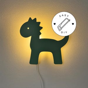 DIY fácil de madera: Patrón para una lámpara de dinosaurio | Planos e instrucciones imprimibles en PDF