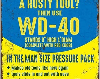 Funny Metal Signs Vintage Do You Have Tight Nuts Or A Rusty Tool? WD-40 For Man Cave Decor Vintage Garage Decor For men 8 x 12 inches