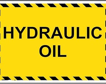 Hydraulic Oil Sign Hazardous Material Safety Warning Metal Tin Sign 8x12 Inches