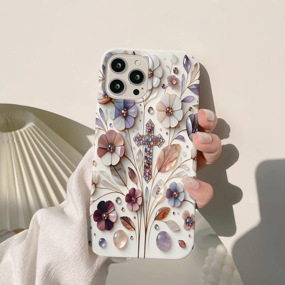 Faith Illuminated Floral Cross Phone Case | Christian Phone Case |  Protective Magsafe Case | Religious Gift | Floral Faith Phone Cover - Etsy