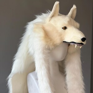 Handmade Wolf Cosplay Hat, Fursuit Half Face Mask, Furry Costume Headpiece, Cosplay Accessory, Halloween cosplay costume