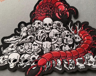 Scavenger’s Daughter Back Patch! – Pyramid of Skulls & Scolopendra Centipede | Soul Reaper Upgrade | Dungeon Crawler Carl Original Fan Art!