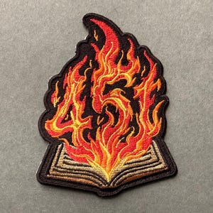 Book Burner Upgrade Patch | Burning Book Embroidered Patch | Dungeon Crawler Carl Original Fan Art!