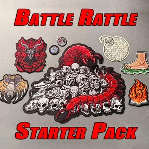 Dungeon Crawler Carl Battle Rattle Starter Pack| 8-Patch Set | Dungeon Crawler Carl Original Fan Art! | Scavenger’s Daughter