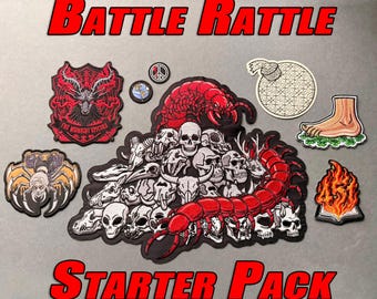 Dungeon Crawler Carl Battle Rattle Starter Pack| 8-Patch Set | Dungeon Crawler Carl Original Fan Art! | Scavenger’s Daughter