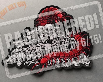 Scavenger’s Daughter Back Patch! – Pyramid of Skulls & Scolopendra Centipede | Soul Reaper Upgrade | Dungeon Crawler Carl Original Fan Art!