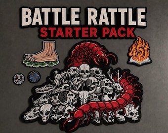 Dungeon Crawler Carl Battle Rattle Starter Pack| 5-Patch Set | Dungeon Crawler Carl Original Fan Art! | Scavenger’s Daughter