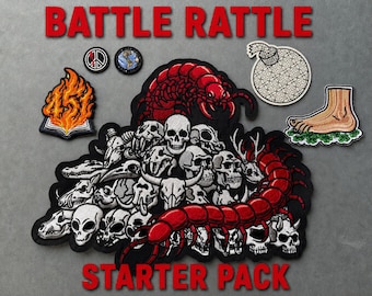 Dungeon Crawler Carl Battle Rattle Starter Pack| 6-Patch Set | Dungeon Crawler Carl Original Fan Art! | Scavenger’s Daughter