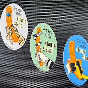 See You at the Churro Stand! – Theme Park Inside Joke Sticker Set