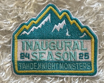 Tahoe Knight Monsters ECHL Inaugural season  2024 25 patch. Beautiful embroidered patch Made in America