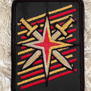 Best Seller Vegas Golden Knights Stars and Stripes secondary logo patch. Free Shipping. Made In America.