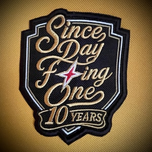 VGK *Best Seller* “Since Day F*ing One 10 YEARS”  embroidered patch made with Gold thread Made in America Free Shipping