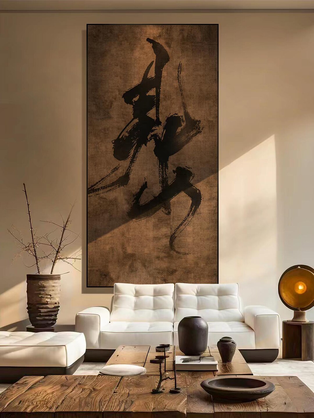 Japanese Calligraphy Wall Art Print, Zen Ink Painting, Wabi Sabi Decor ...