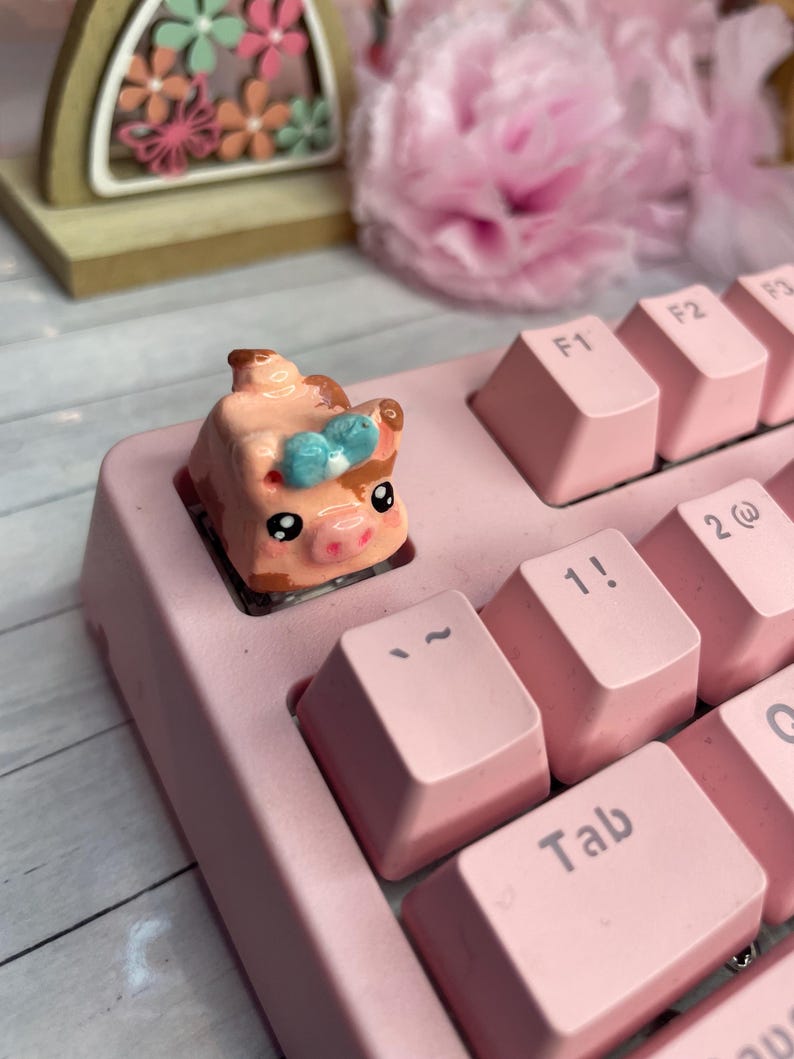 Keystroke Pigs Vector Handmade Resin Pig Artisan Keycap – Cherry MX Mechanical Keyboard ...