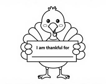 Thanksgiving Turkey Coloring Page | Kids Fall Activity (Digital Download)