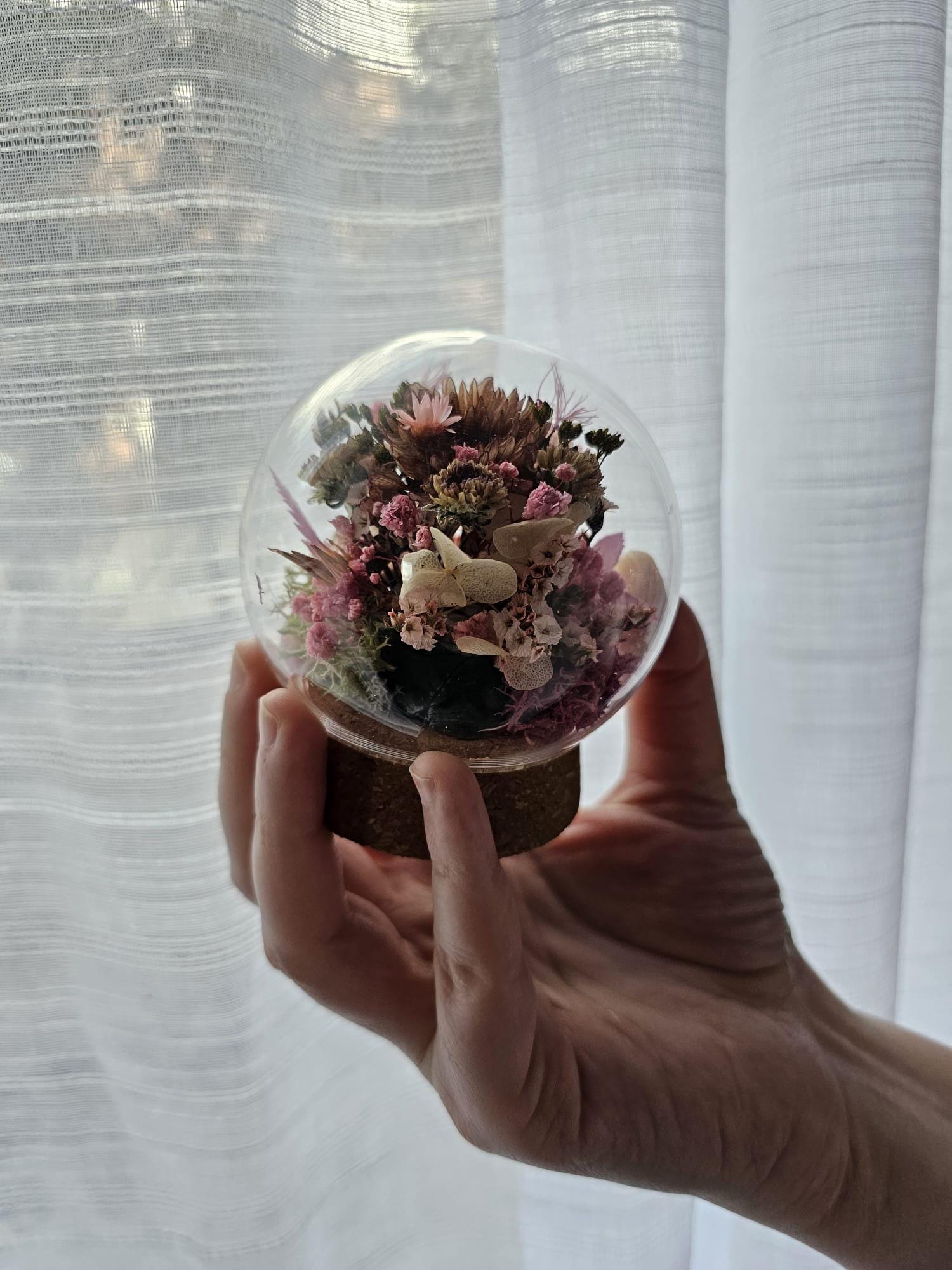 Cloche à fromage / gâteau vintage en verre rose dit rosaline - Made in